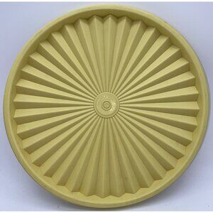 Tupperware Servalier Replacement Lid  1205-7 Harvest Gold Round 8 1/4” Vintage